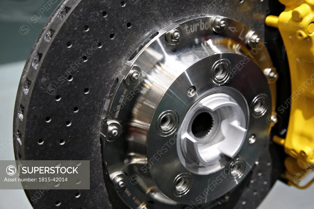 Ceramic brake disc, close-up