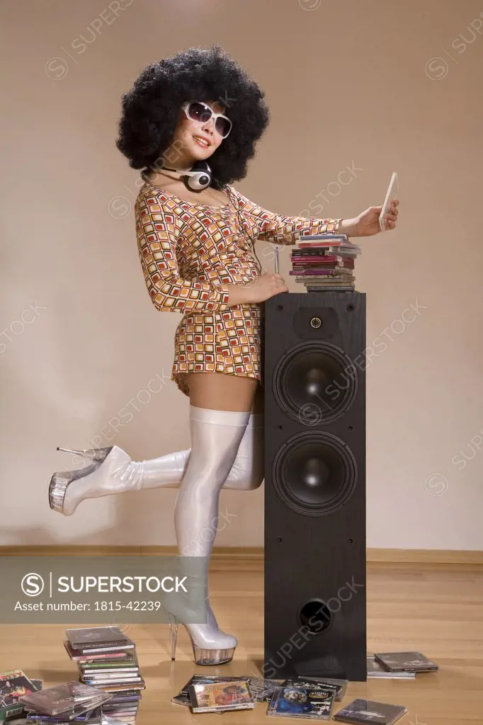 Young woman with afro