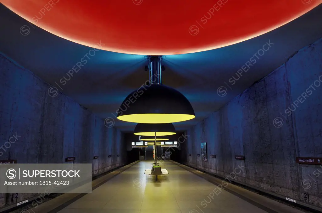 Germany, Bavaria, Munich, Westfriedhof Subway Station