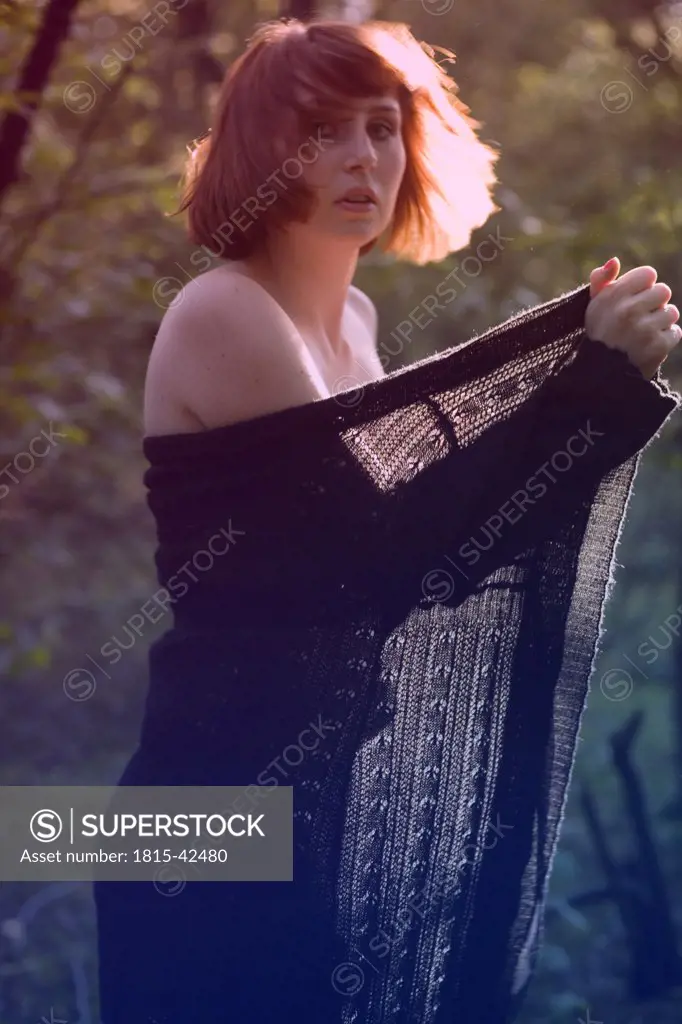 Germany, woman in forest