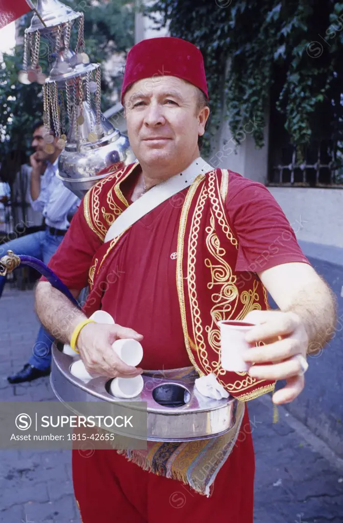 Istanbul, man selling beverage, Turkey