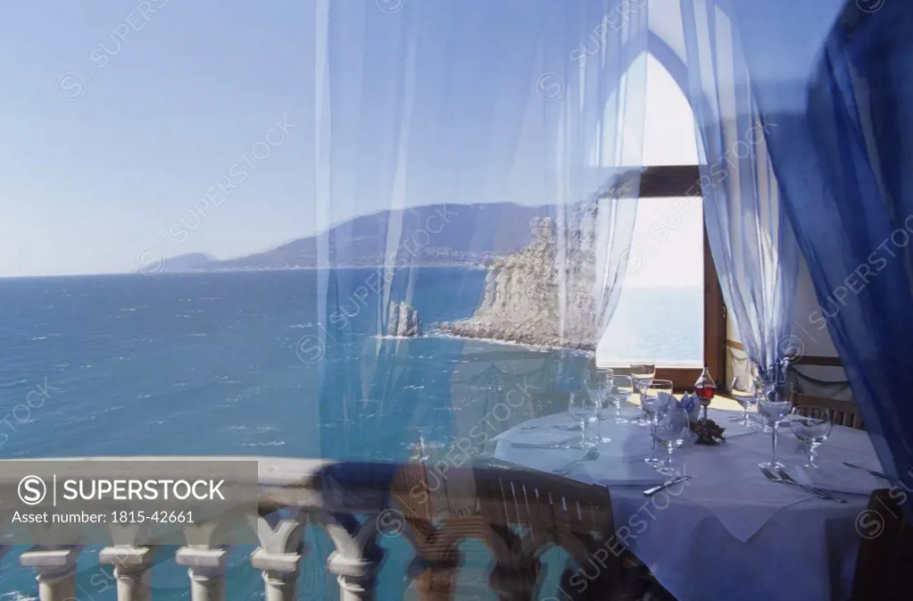 Yalta, Ukraine, restaurant with a view