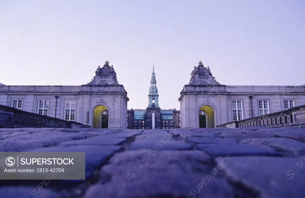 Denmark, Copenhagen, Christiansborg, seen from the Marmorbro