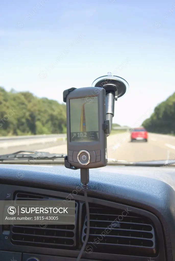 GPS display in car