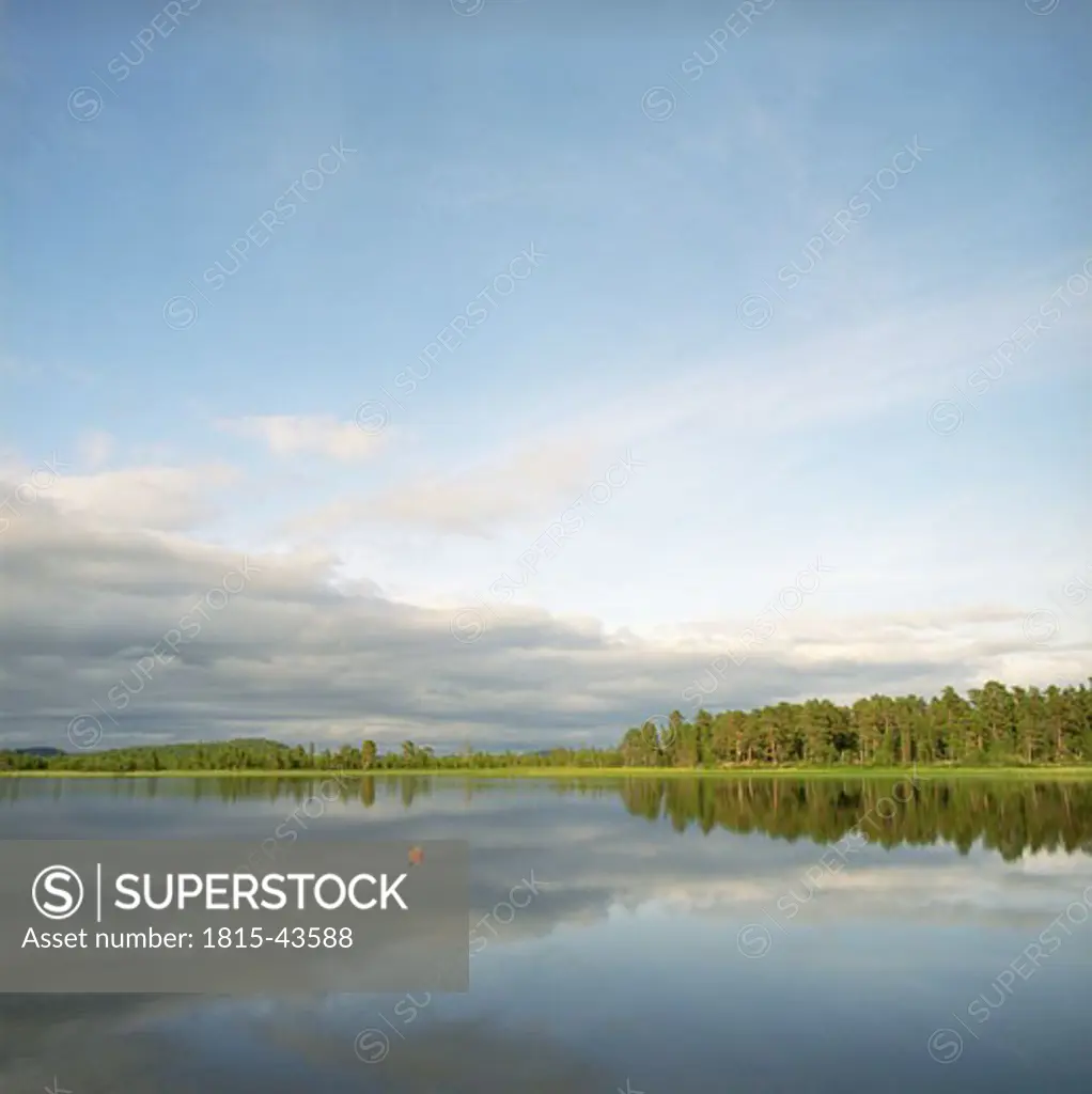 Finland, Hossa National Park, View over the lake