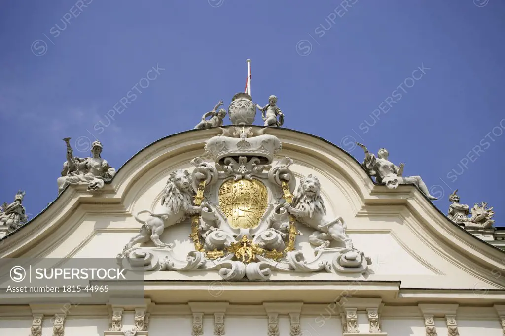 Austria, Vienna, Belvedere Castle, Gable Emblem