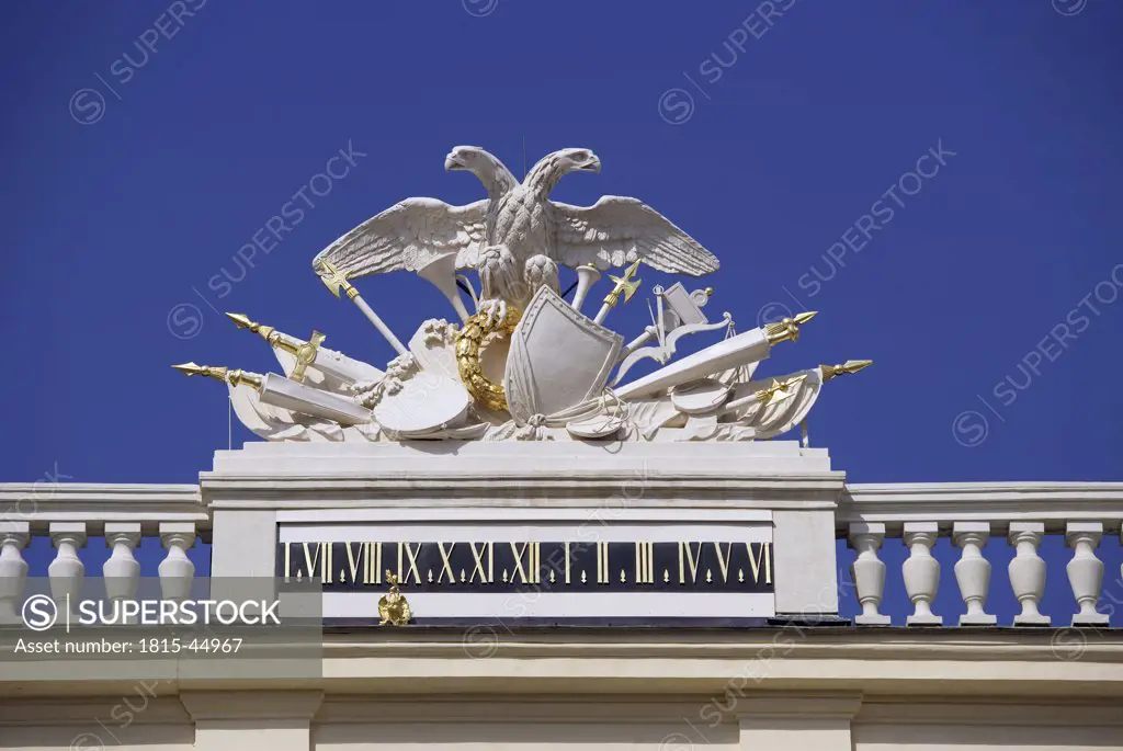 Austria, Vienna, Schönbrunn Castle, Emblem withn double eagle