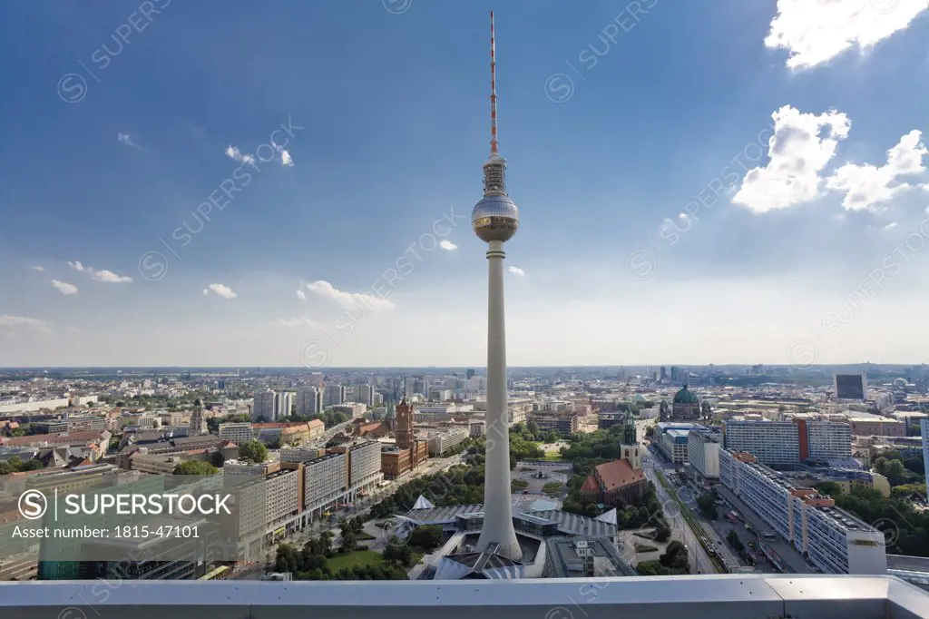 Germany, Berlin, Cityscape with television tower, view from Park Inn Hotel