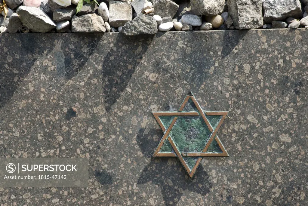 Germany, Berlin, Holocaust Memorial, Star of David