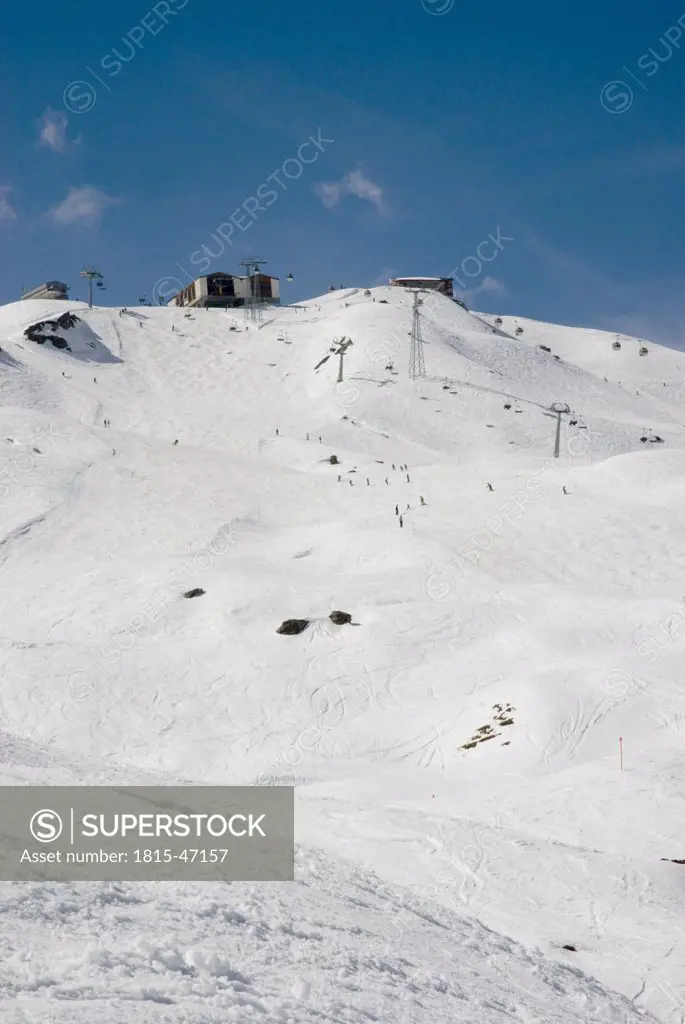 Switzerland, Arosa, Skiing region, ski lift