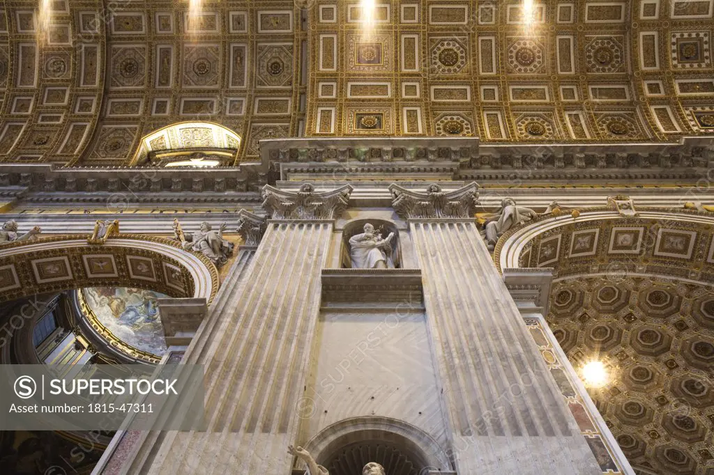 Italy, Rome, Vatican, St. Peter's Basilica, low angle view
