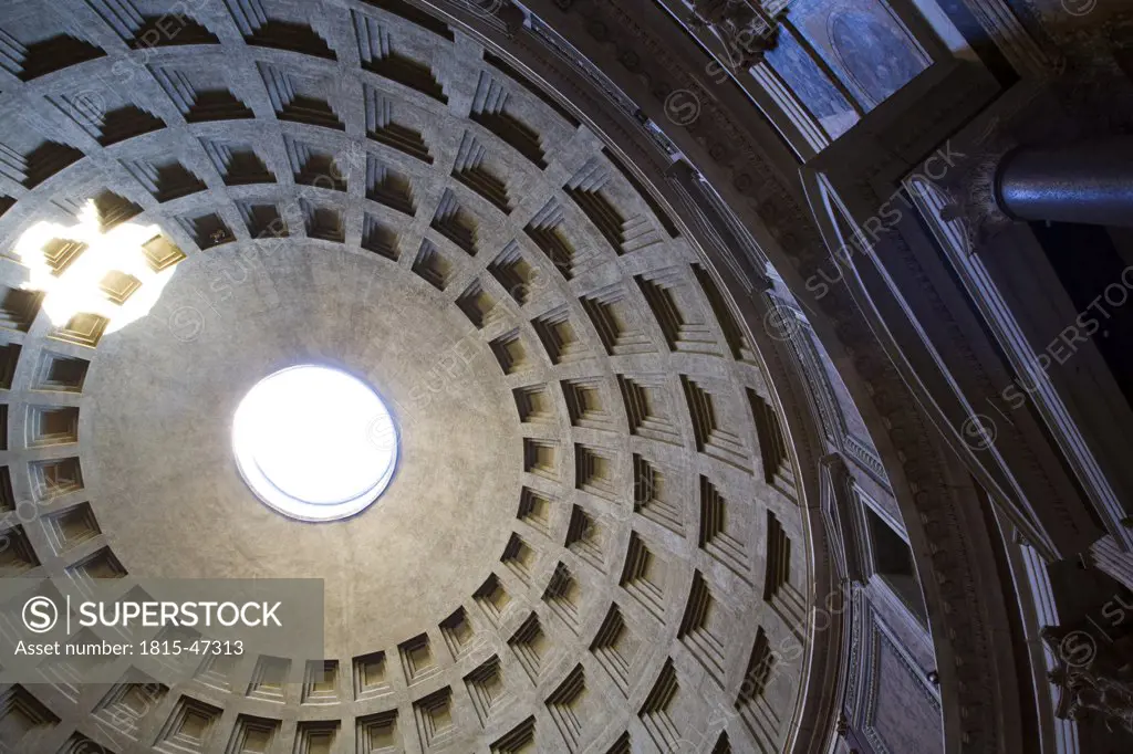 Italy, Rome, Pantheon dome, low angle view