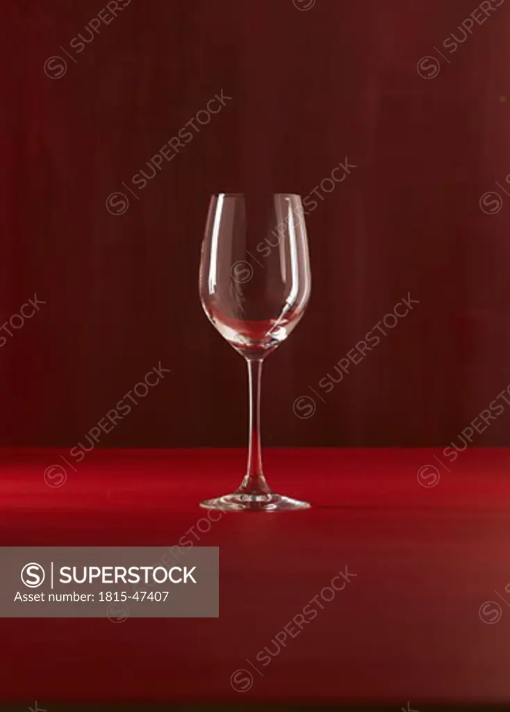 Single wine glass, close up