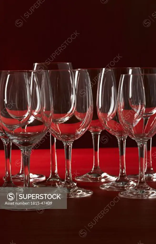 Empty wine glasses, close up