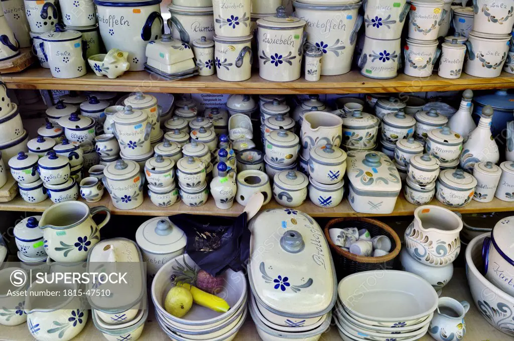 Germany, Bavaria, Munich, Ceramics, Auer Dult, traditional market, Ceramics