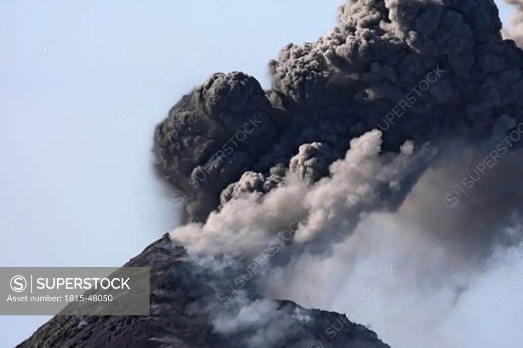 Guatemala, Fuego volcano, Ash eruption