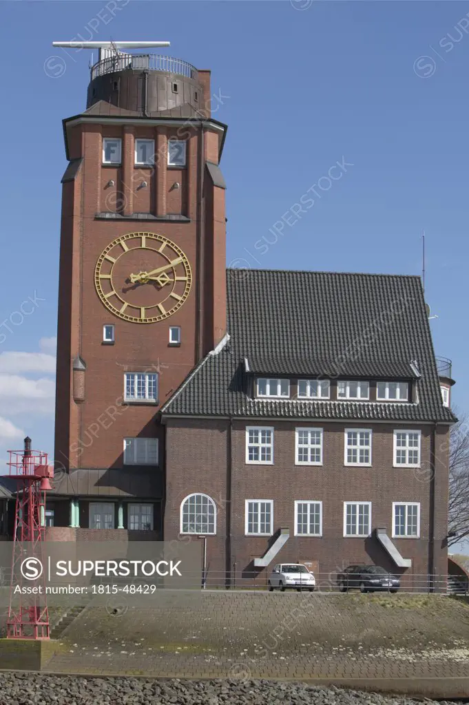Germany, Hamburg, Finkenwerder, Lotsenhaus building, pilot station