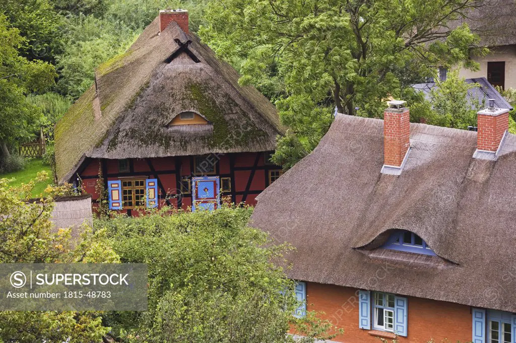 Germany, Mecklenburg-Vorpommern, Wustrow, Thatched houses