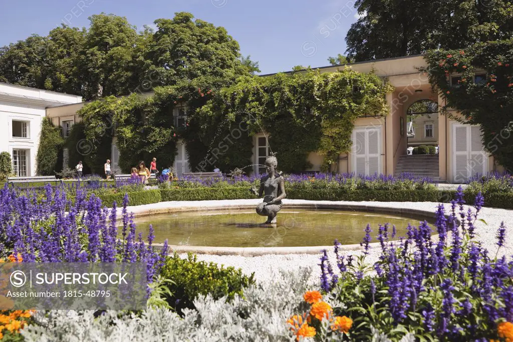 Austria, Salzburg, Mirabell Gardens, fountain