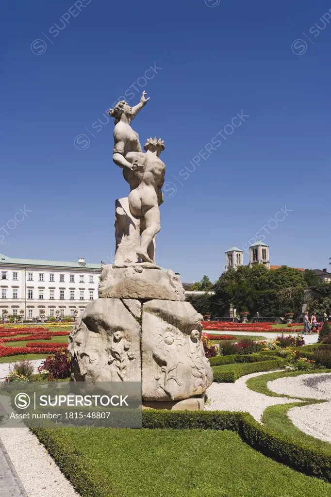 Austria, Salzburg, Mirabell Palace, Fountain