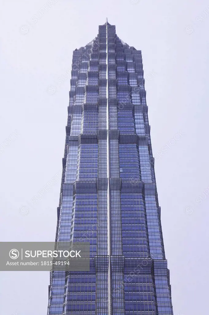 China, Shanghai, Pudong, Jin Mao Tower, low angle view