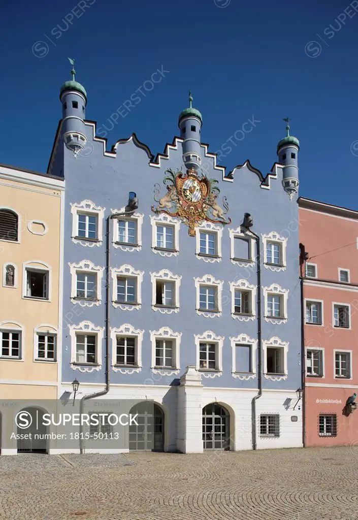 Germany, Upper Bavaria, Old Town, Row of houses