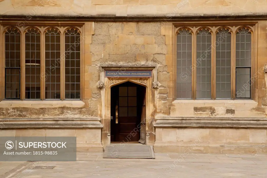 UK, England, Oxford, Entrance of Bodleian Library