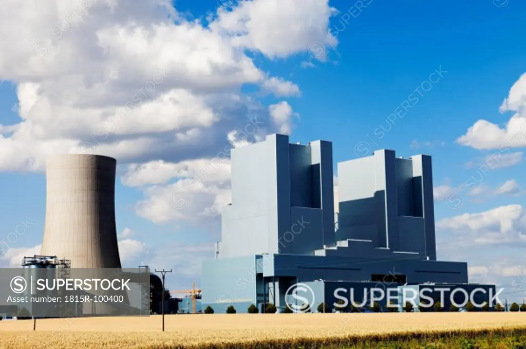 Europe, Germany, North Rhine Westphalia, View of coal power plant