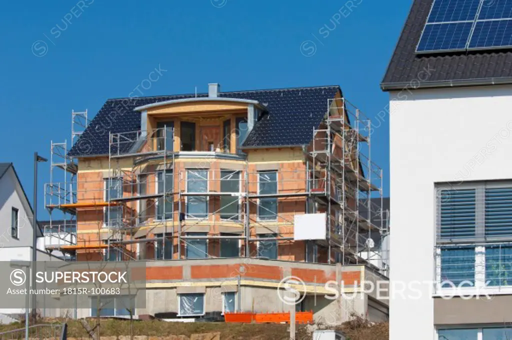 Germany, Baden Wurttemberg, Waiblingen, Construction of house building