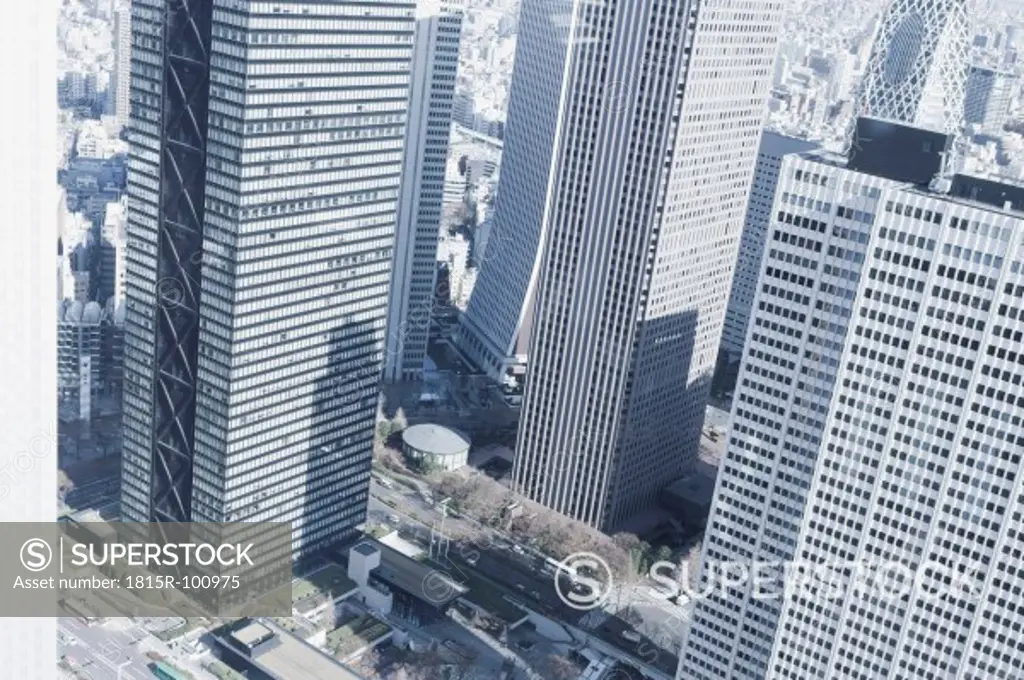 Japan, Tokyo, View of highrise buildings