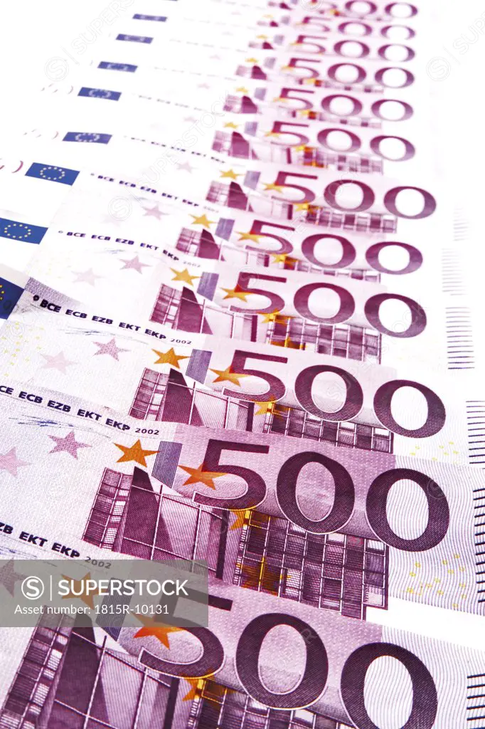 Fivehundred euro notes, close-up