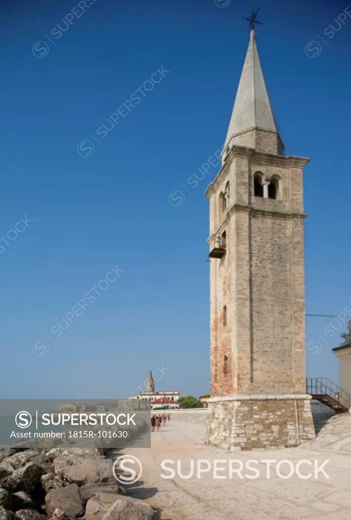 Italy, Province of Venice, View of Madonna dell´Angelo with Adriatic Sea