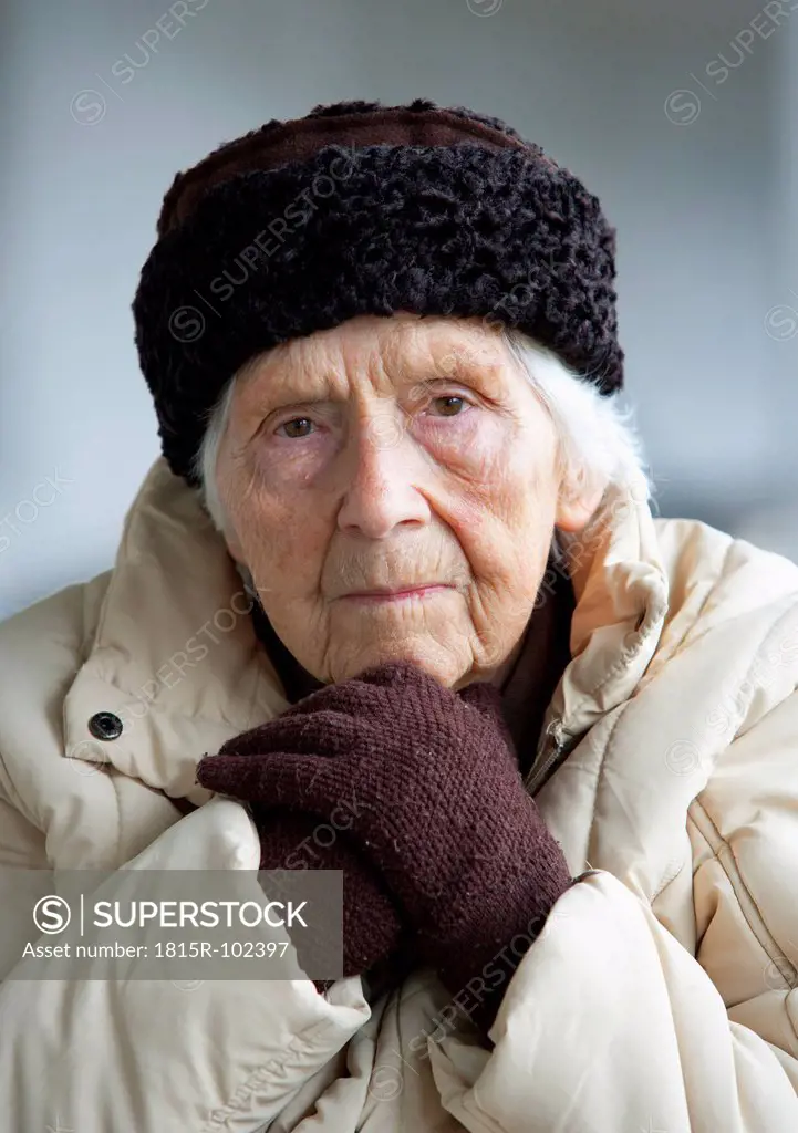 Austria, Portrait of senior woman, close up