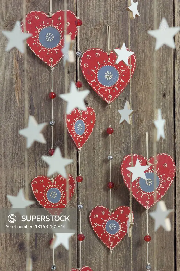 Heart and star shape christmas decoration