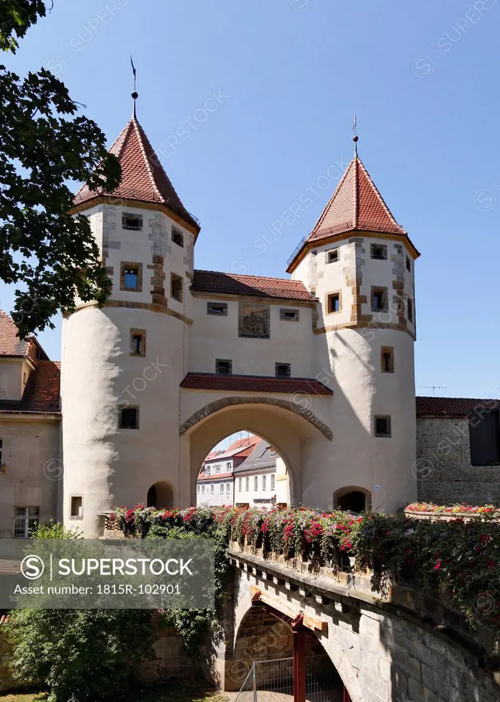 Germany, Bavaria, Amberg, View of Nabburger Gate