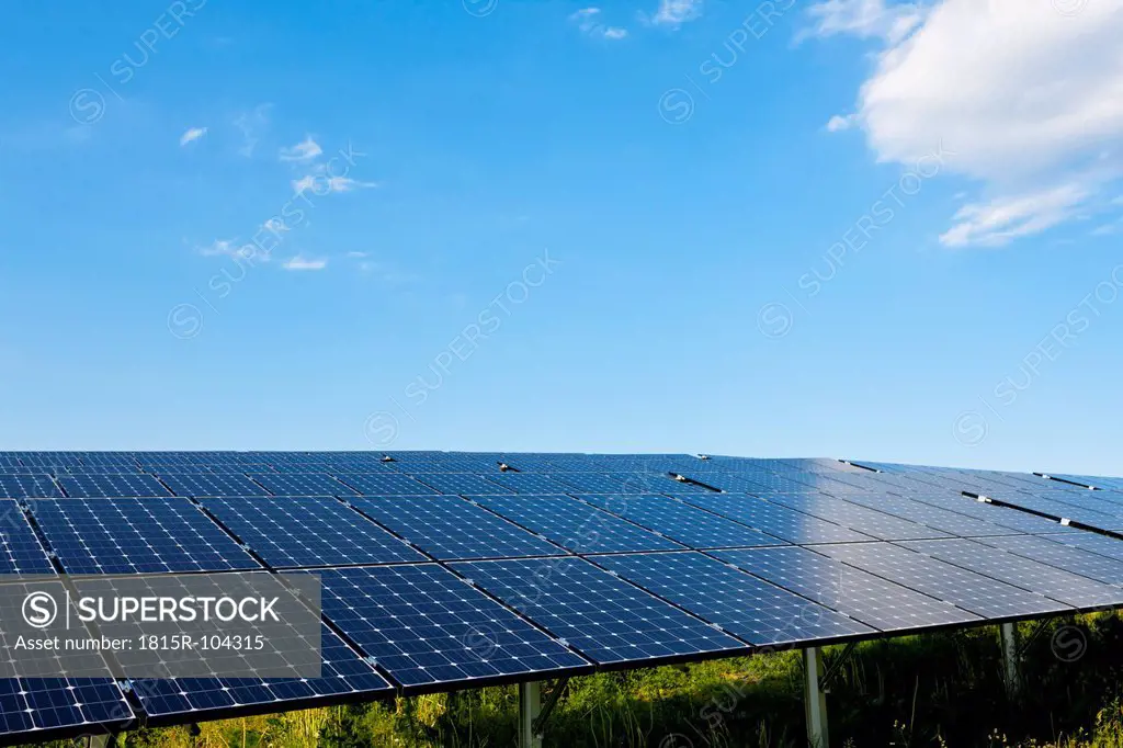 Europe, Germany, Bavaria, Solar panel field