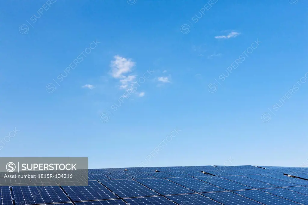 Europe, Germany, Bavaria, Solar panel field