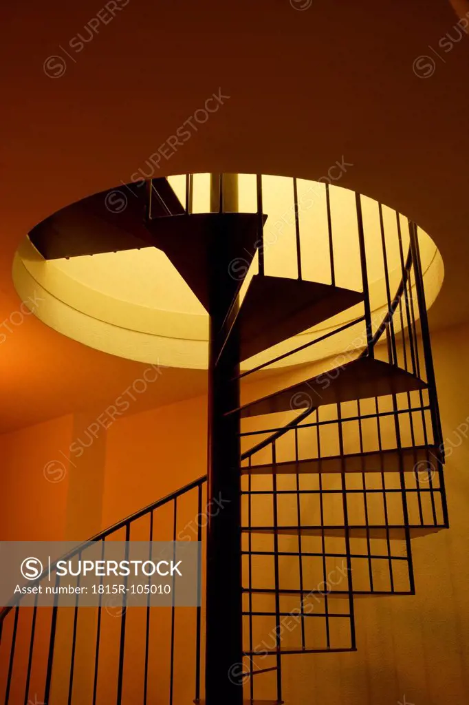 Germany, Ebenhausen, Spiral staircase