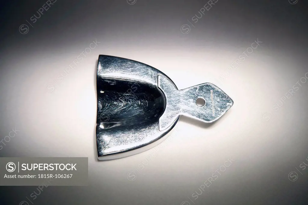 Tooth model on white background