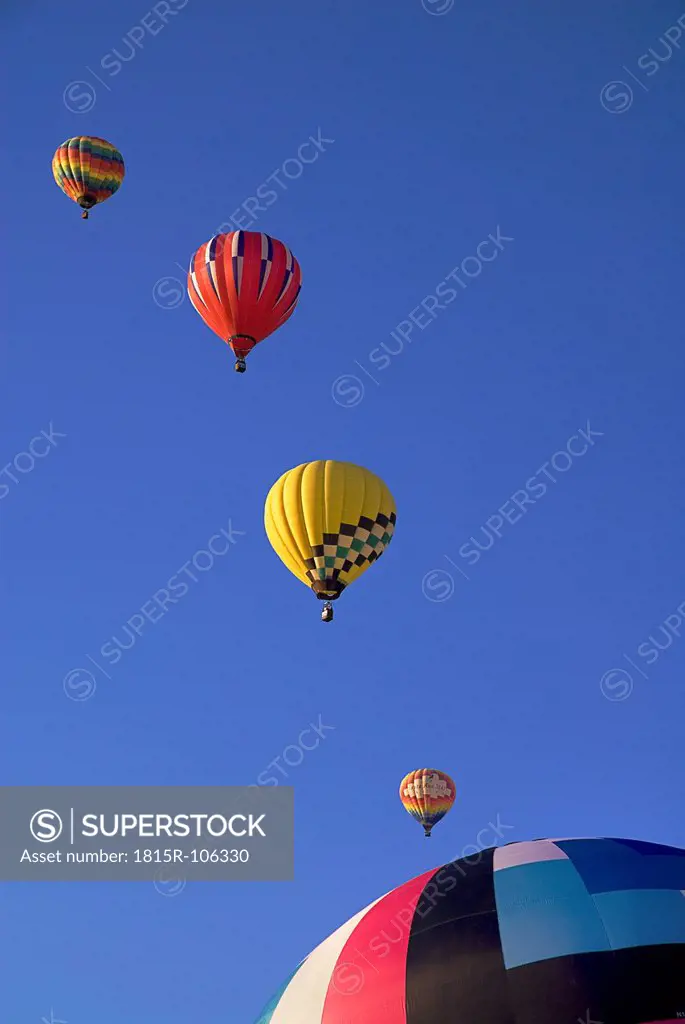 USA, New Mexico, Albuquerque, Air balloons at balloon fiesta