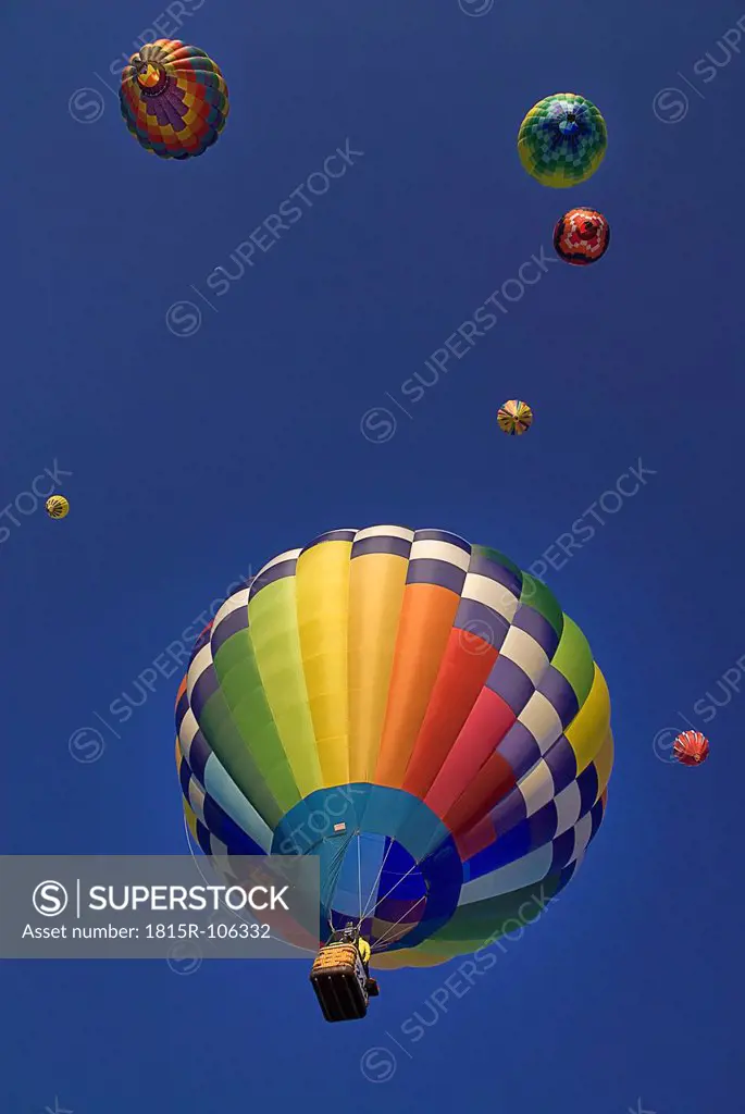 USA, New Mexico, Albuquerque, Air balloons at balloon fiesta
