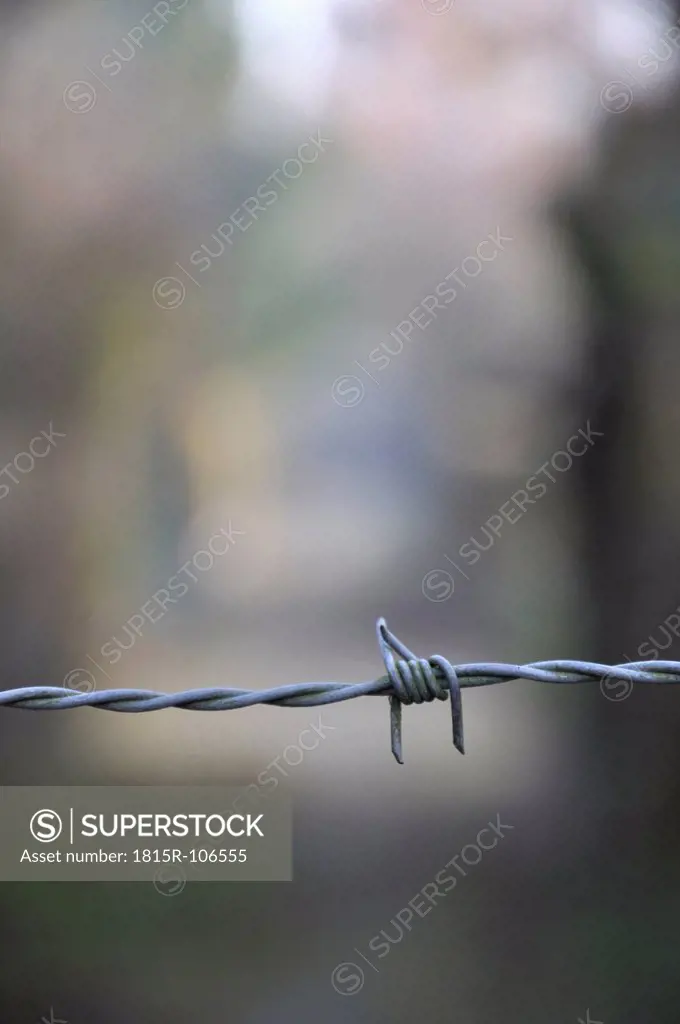 Germany, Bavaria, Close up of barbwire