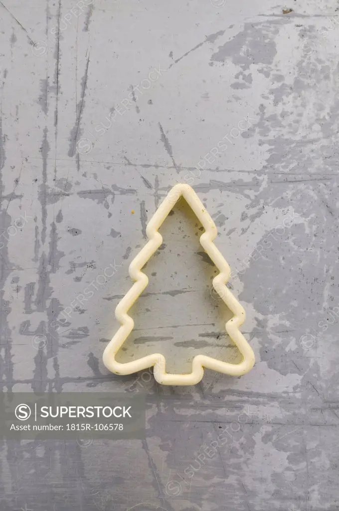 Tree shape cookie cutter, close up