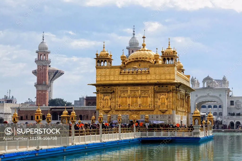 India, Punjab, Amritsar, View of Golden Temple