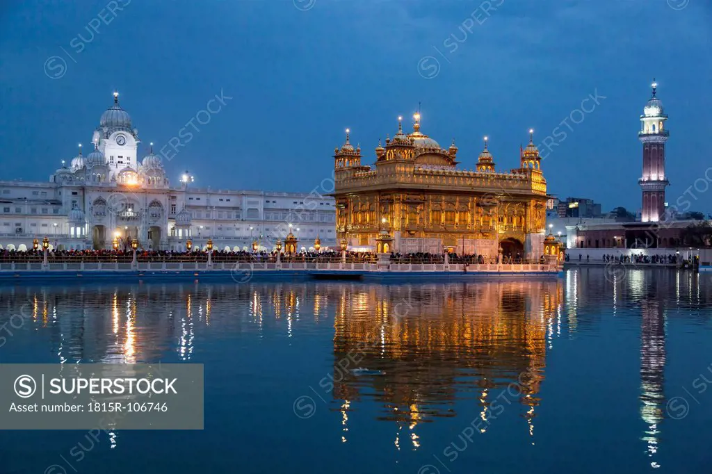 India, Punjab, Amritsar, View of Golden Temple