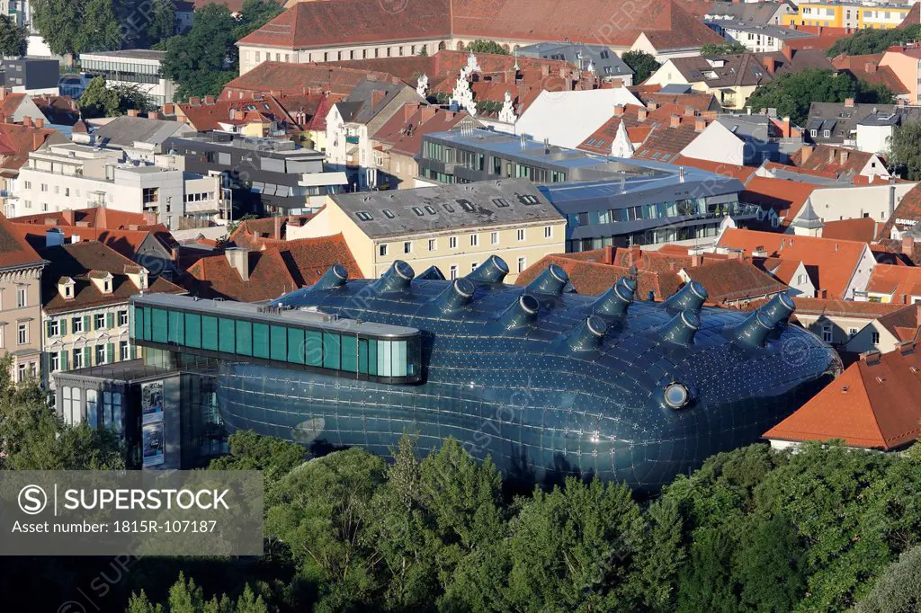 Austria, Styria, Graz, View of museum and contemporary art