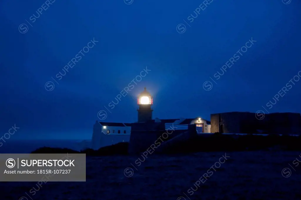 Portugal, View of lighthouse at Cabo de Sao Vicente