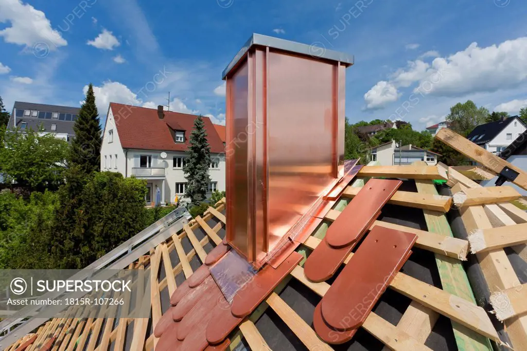 Germany, Baden_Wuerttemberg, Stuttgart, Construction of roof
