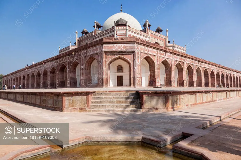 India, Delhi, View of Humayun´s Tomb