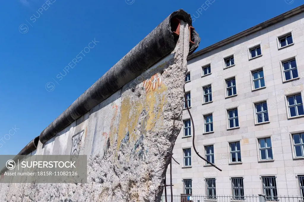 Germany, Berlin, Berlin-Kreuzberg, Documentation Centre Topography of Terror, Wall remains of the Berlin Wall